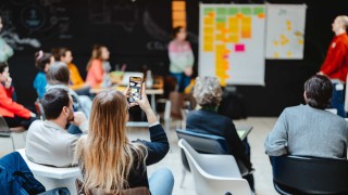 Arbeitskreis zum Thema Klimaschutz.