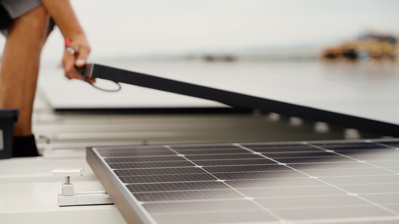 Installation eines PV-Moduls